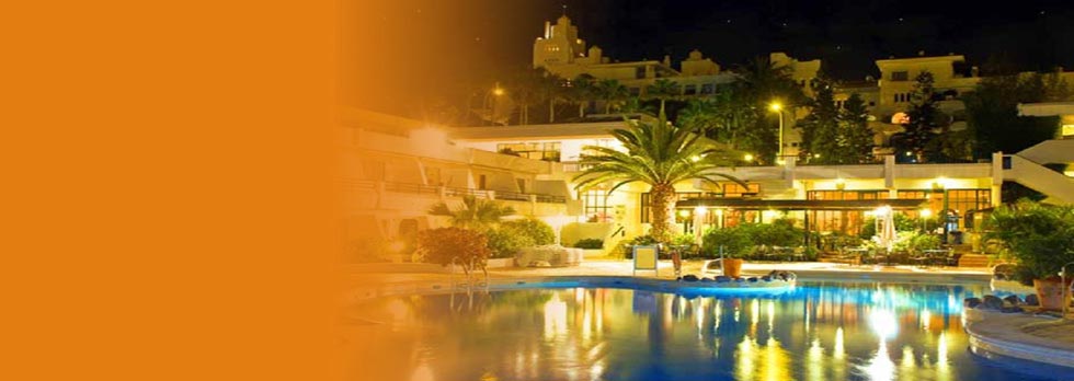Luxury apartment area by night in Tenerife